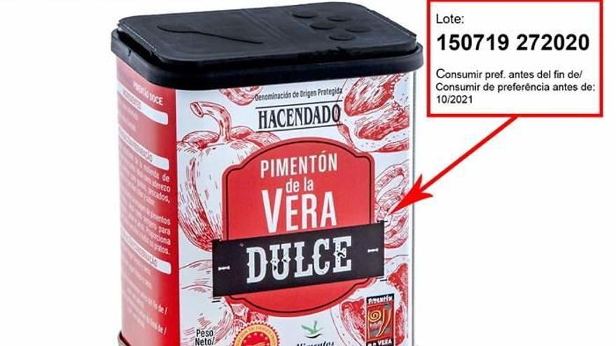 Mercadona retira un lote de pimentón de la Vera tras una alerta por salmonella