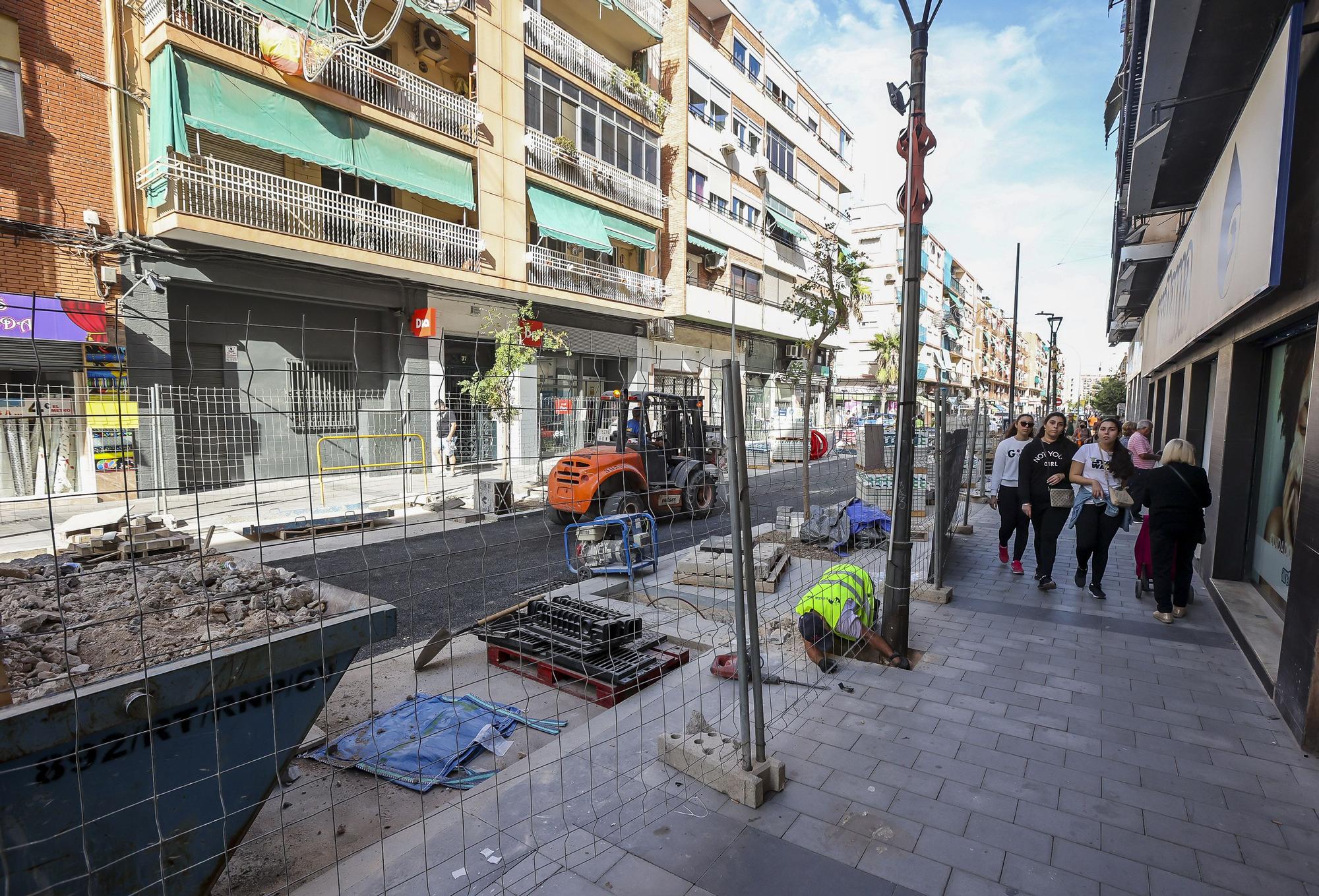 Obras de la calle San Mateo en Carolinas