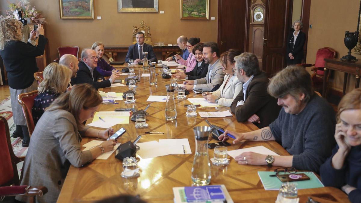 Reunión de la Junta de Portavoces celebrada este miércoles.