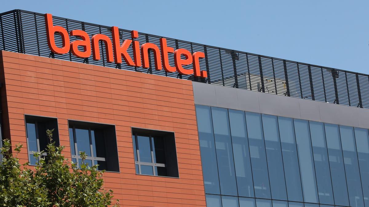 Fachada de la empresa Bankinter ubicada en Madrid.