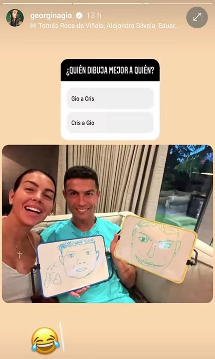 Cristiano Ronaldo y Georgina Rodríguez se dibujan el uno al otro en Instagram