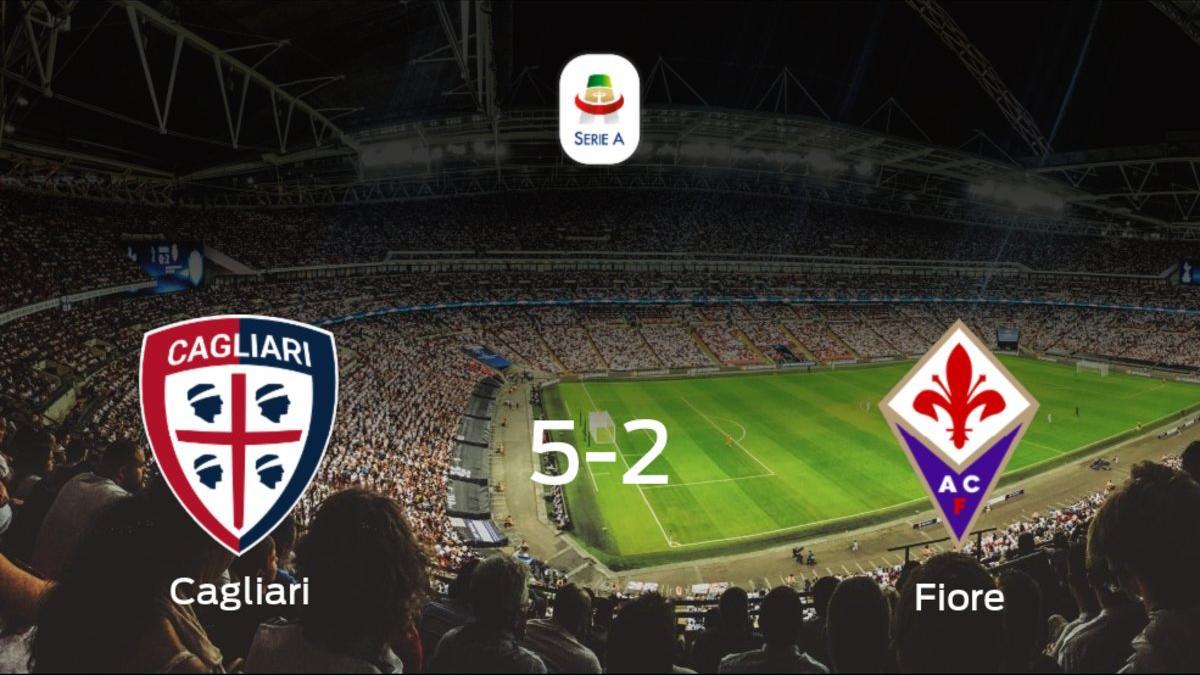 Tres puntos para el casillero del Cagliari tras pasar por encima a la Fiorentina (5-2)