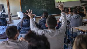 Interior d’una aula en un centre escolar de Barcelona. | MANU MITRU