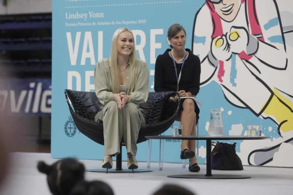 Premios Princesa de Asturias: Encuentro de Lindsey Vonn con estudiantes en Avilés