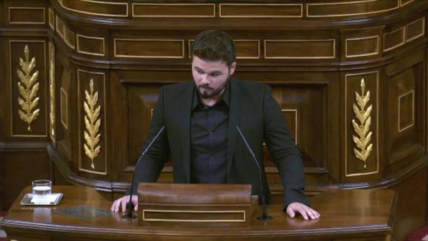 Rufián a Sánchez: "¿Cuánto más va a preferir a Rajoy a una urna en Cataluña?"