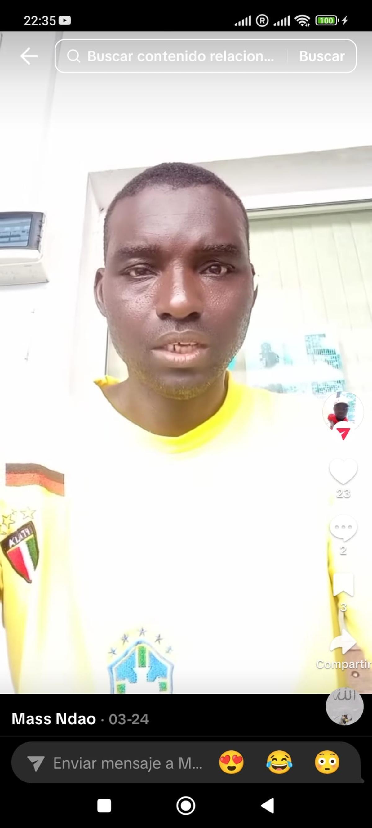 Samba, senegalés fallecido en Rodeiro