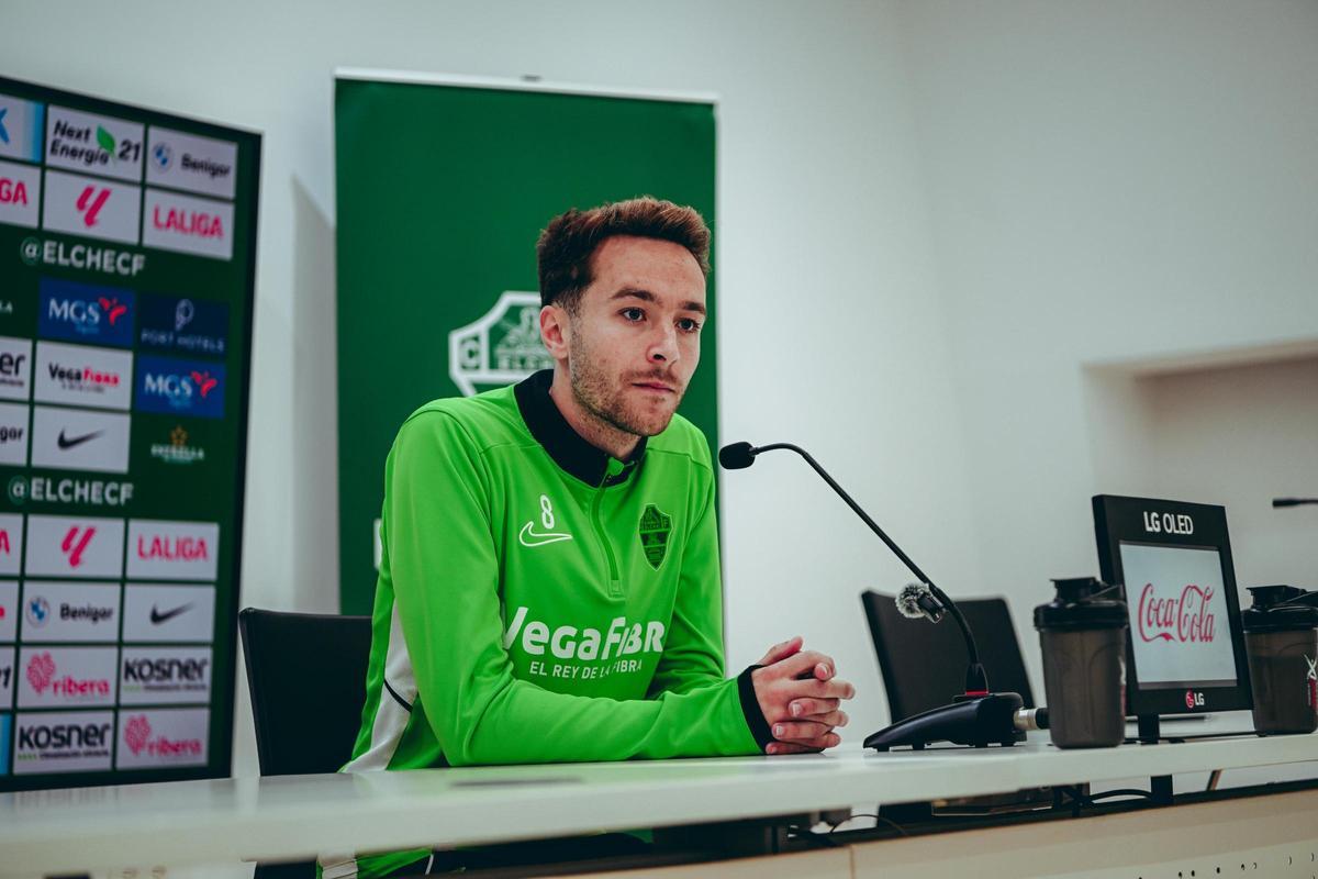 Marc Aguado, durante la rueda de prensa de este martes.