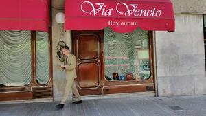 La entrada del restaurante Via Veneto