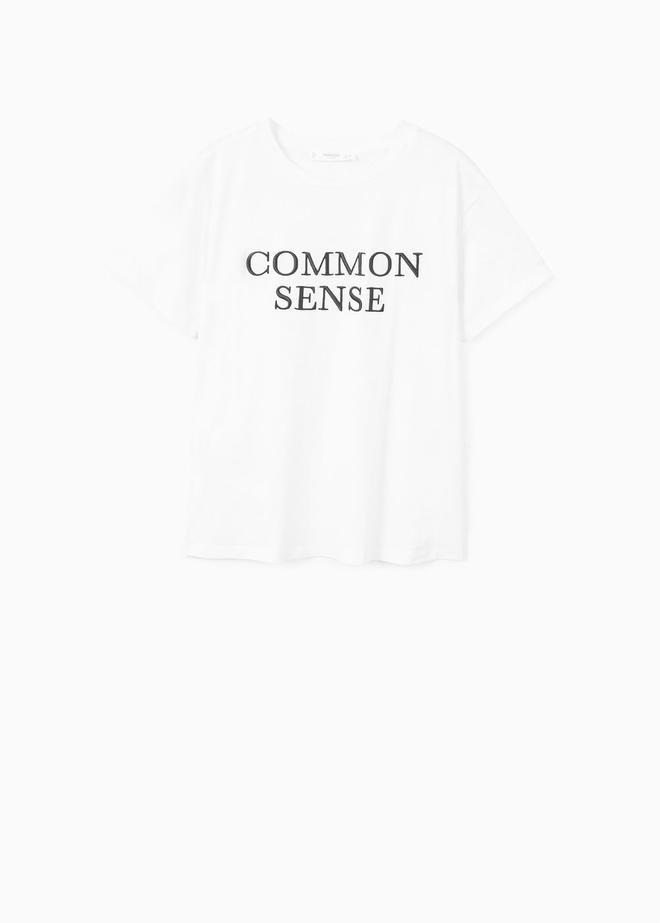 Camiseta de 'Common sense', de Mango