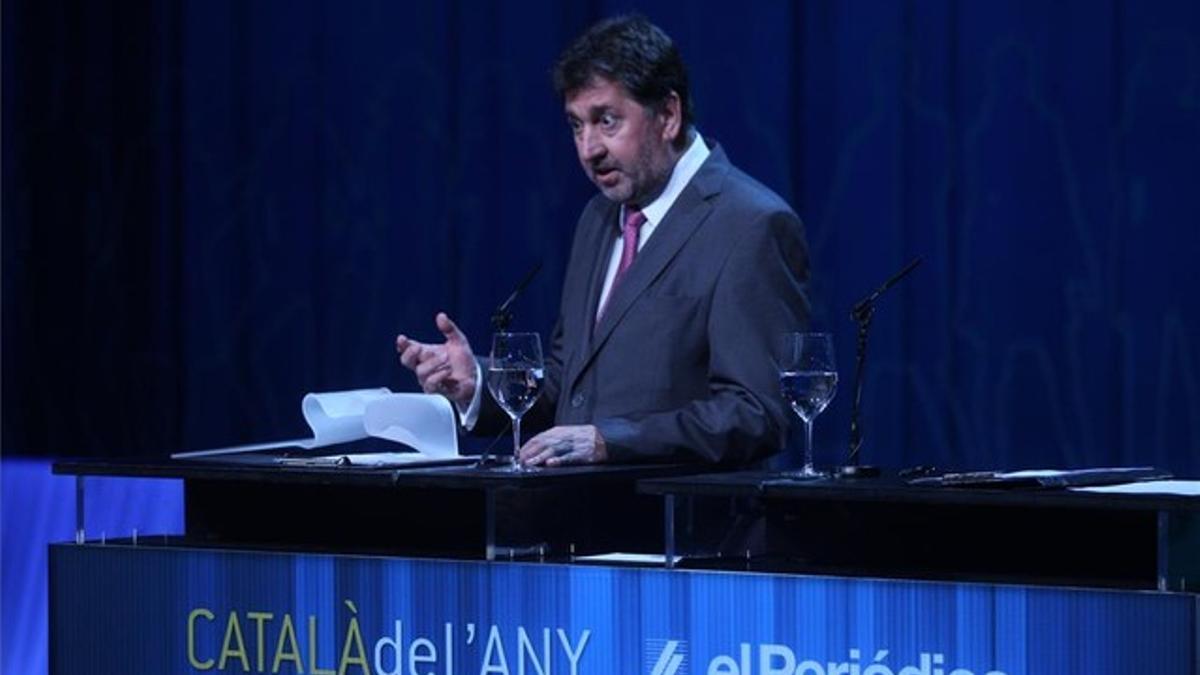 Amancio López Seijas, presidente del grupo hotelero Hotusa, durante su intervención en la gala al recoger el galardón a la iniciativa empresarial.