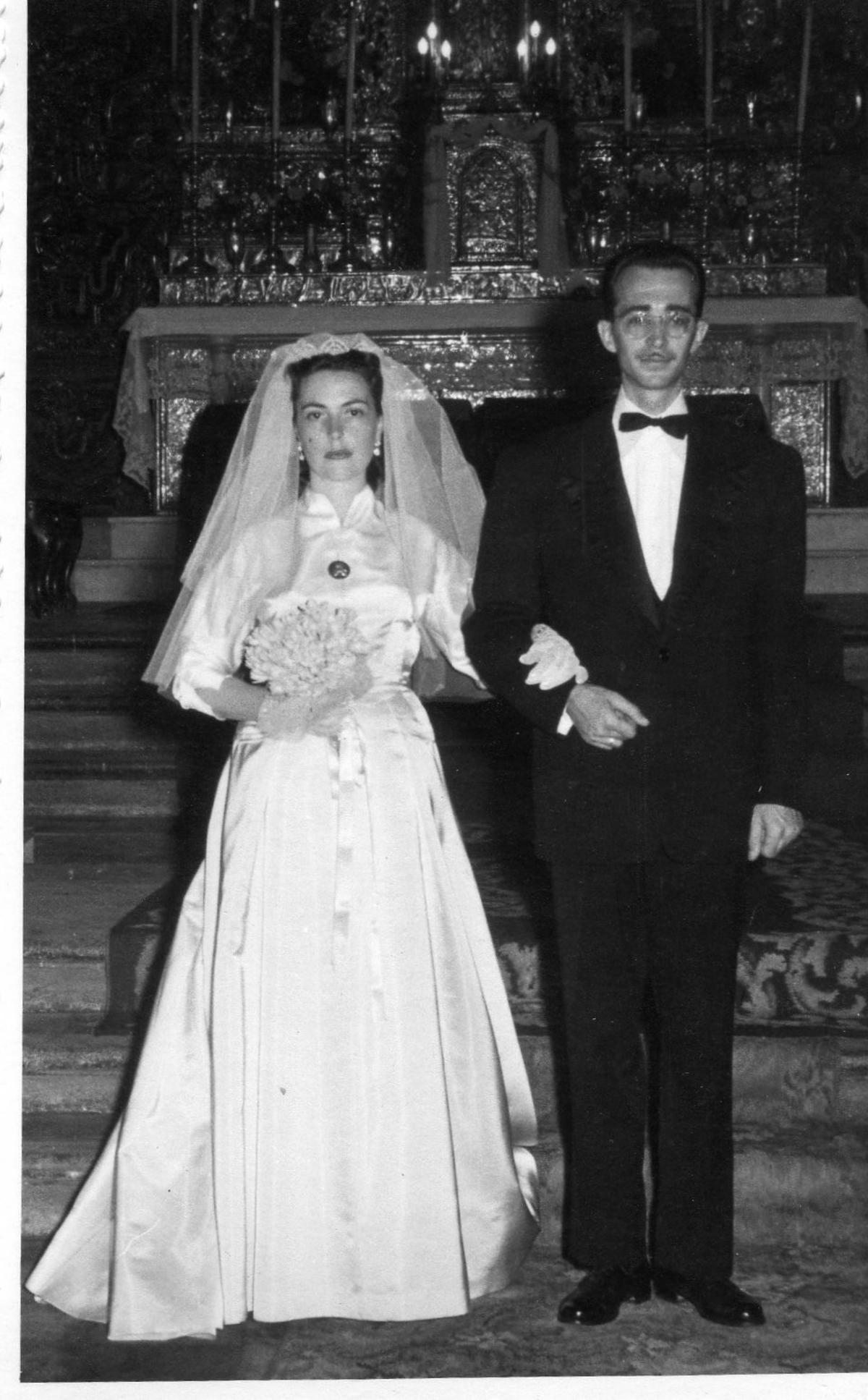 Enrique González y Jesusa Ramírez contrajeron matrimonio el 20 de agosto de 1955 en La Concepción.