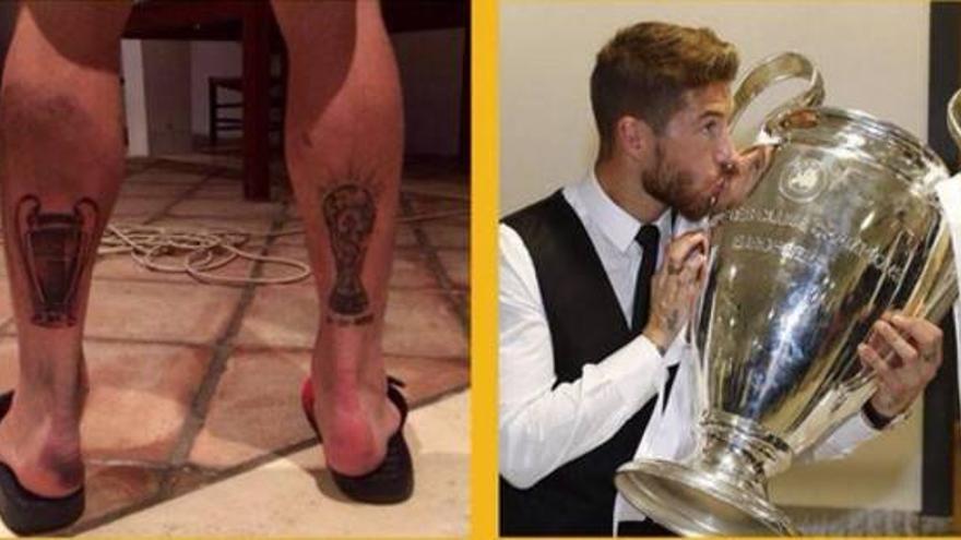 Sergio Ramos se tatúa la &#039;décima&#039; en el gemelo izquierdo