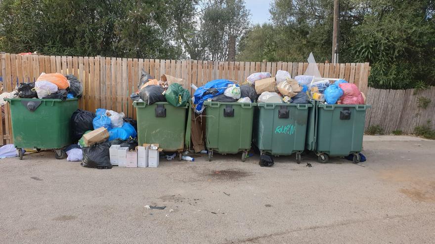 La basura ocupa las calles de Alcúdia y sa Pobla debido a la huelga