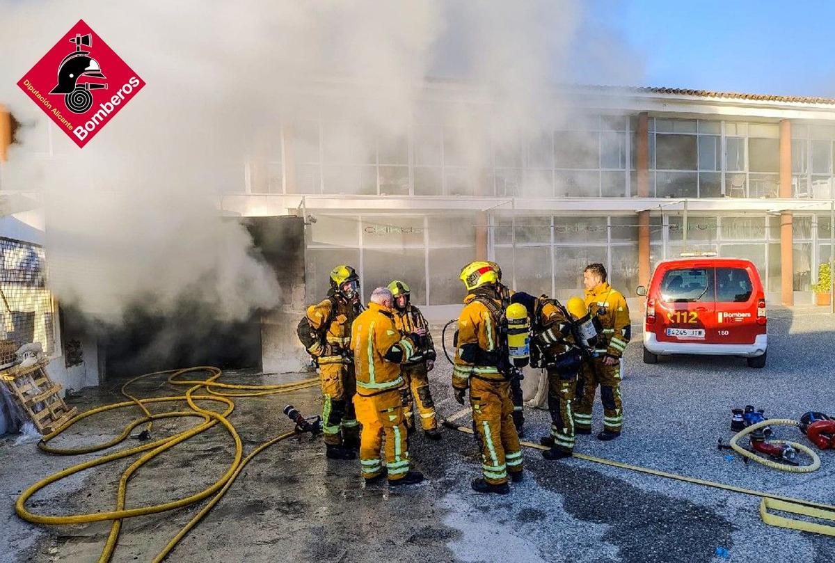 Incendio en un garaje de Moraira