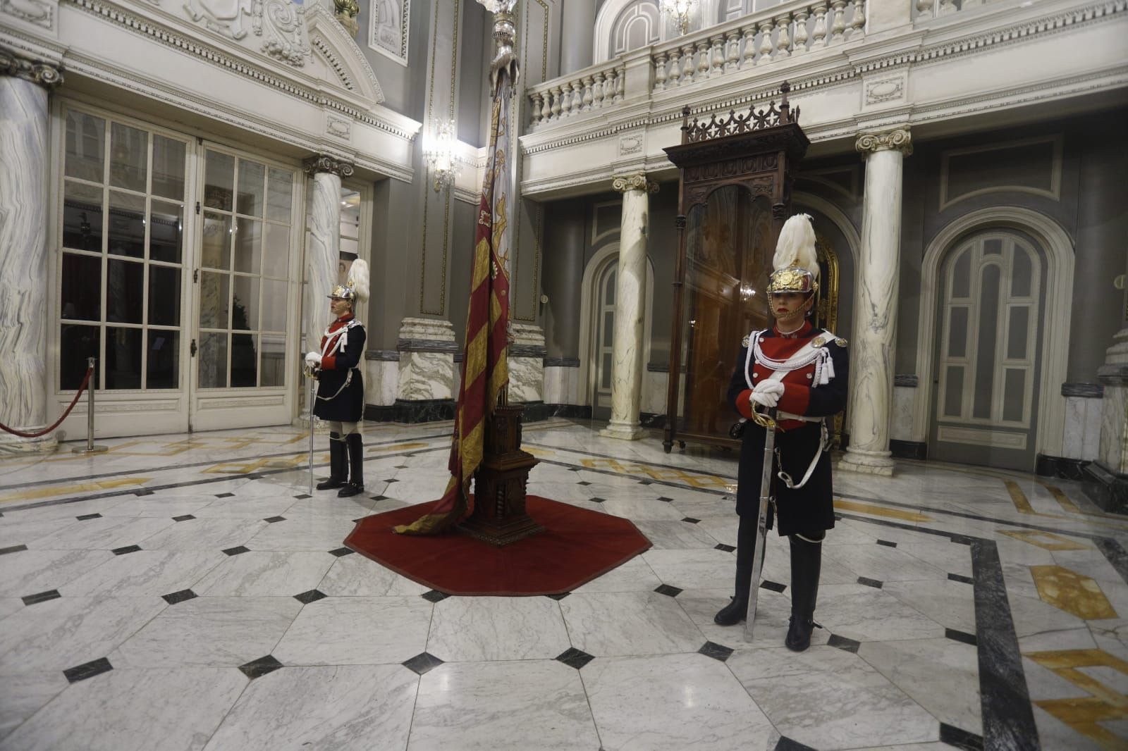 Visita a la Senyera, expuesta en el Ayuntamiento de València.