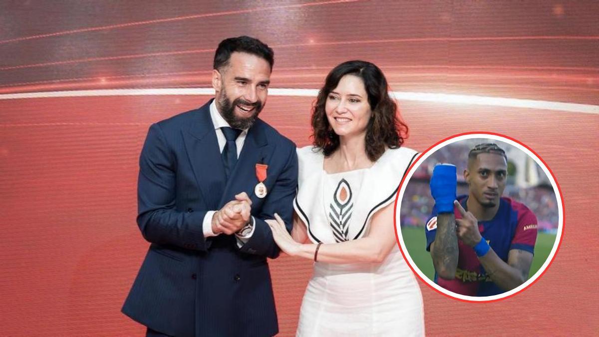 Isabel Díaz Ayuso se acuerda del Barça en la entrega de la Medalla de Oro a Carvajal.