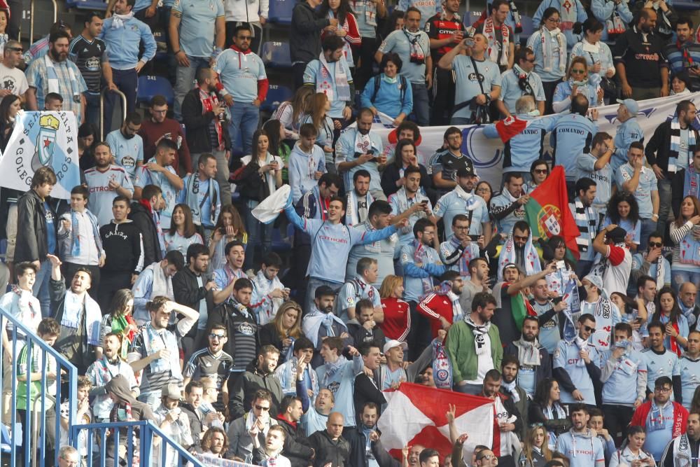 La afición del Celta fue, una vez más, protagonista de la fiesta del fútbol gallego. Más de 900 celtistas viajaron a Riazor, animaron al equipo y cantaron en himno de Galicia a capela junto a la hinch