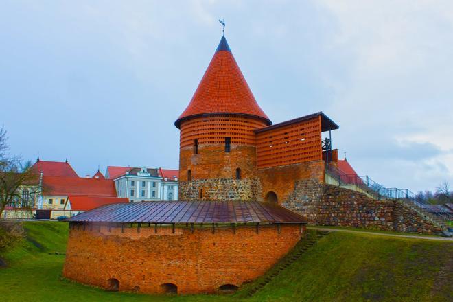 Castillo, de estilo gótico, en Kaunas 