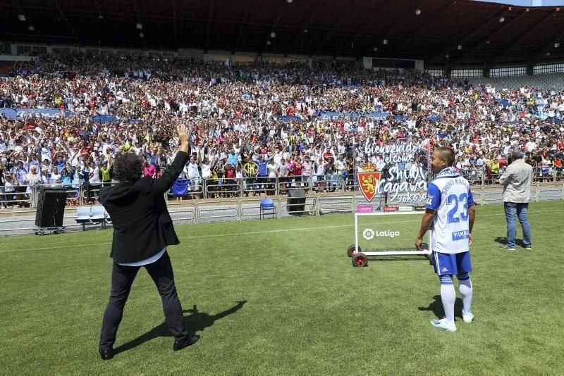 Presentación de Kagawa como jugador del Zaragoza