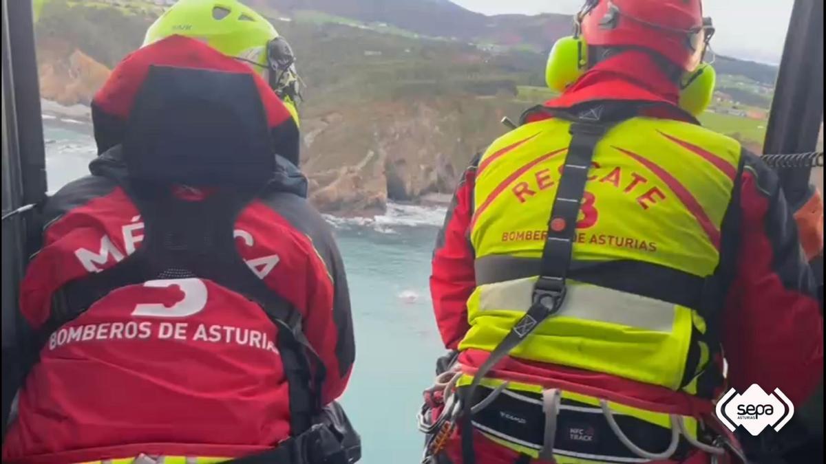 Un momento de la búsqueda del pescador, en la última jornada del dispositivo especial.