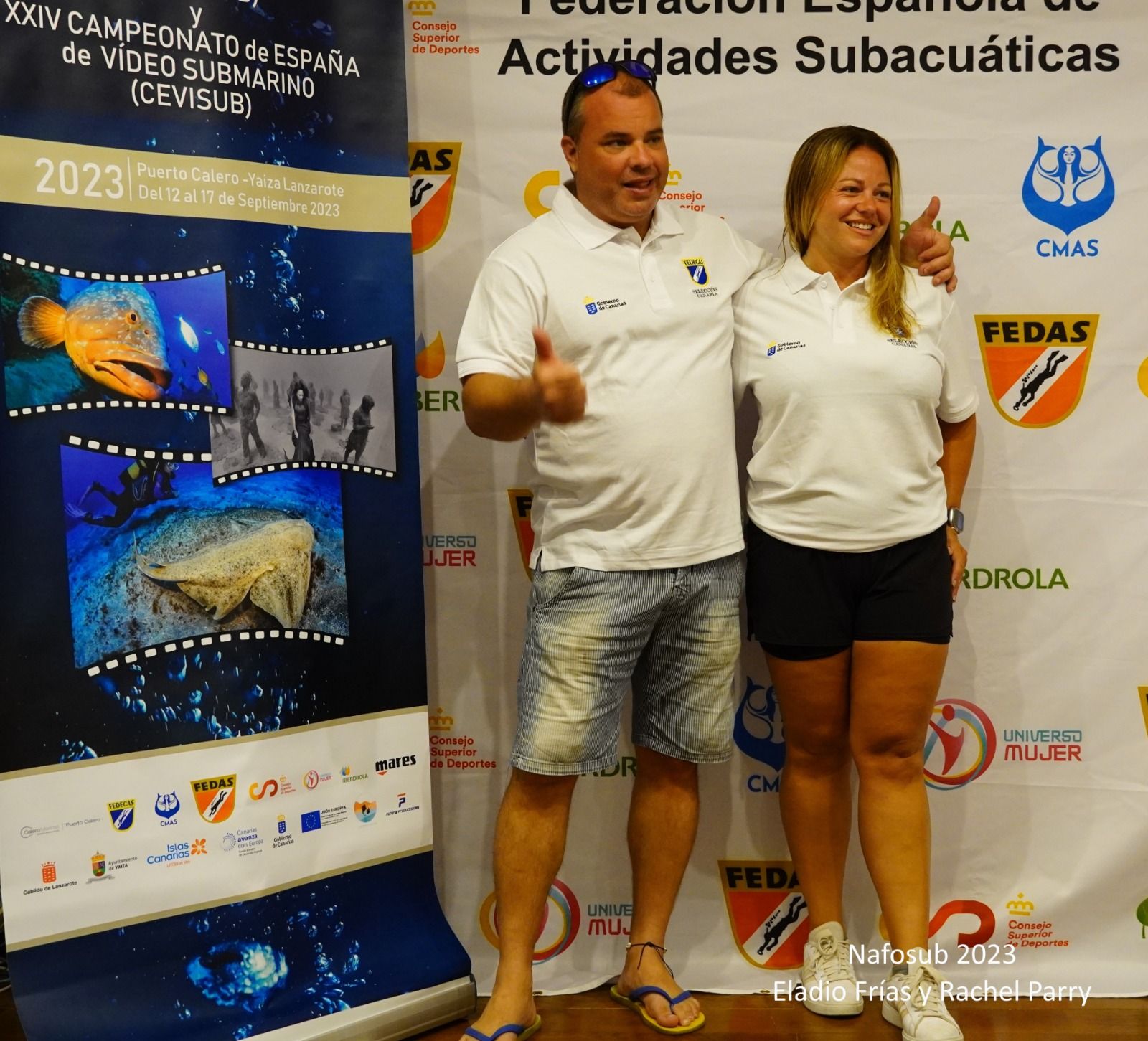 5º clasificado del Campeonato de España de Fotografía Submarina 2023: Eladio Frías y Rachel Parry