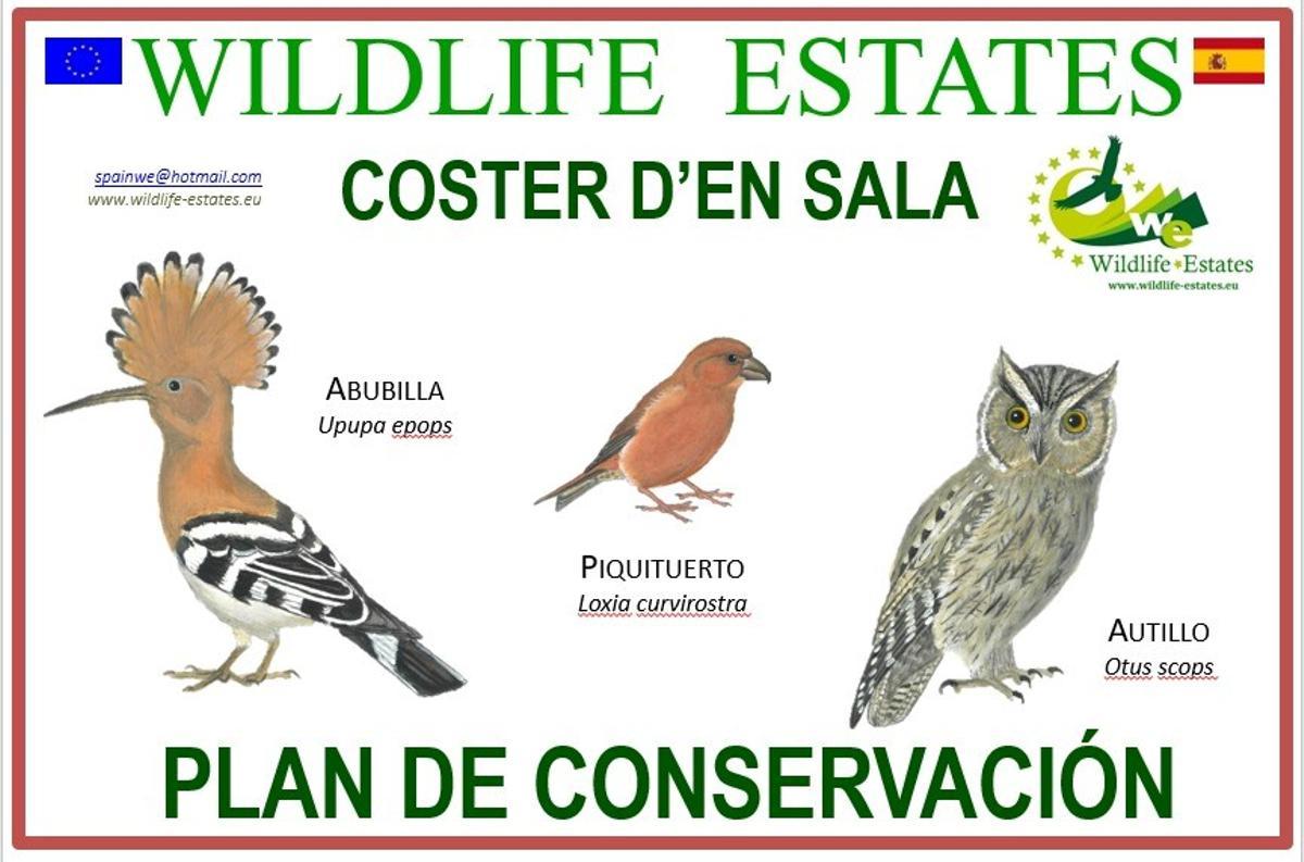 La etiqueta "Wildlife Estates" lograda por Coster d'En Sala por su plan de conservación de un valioso entorno rural y natural