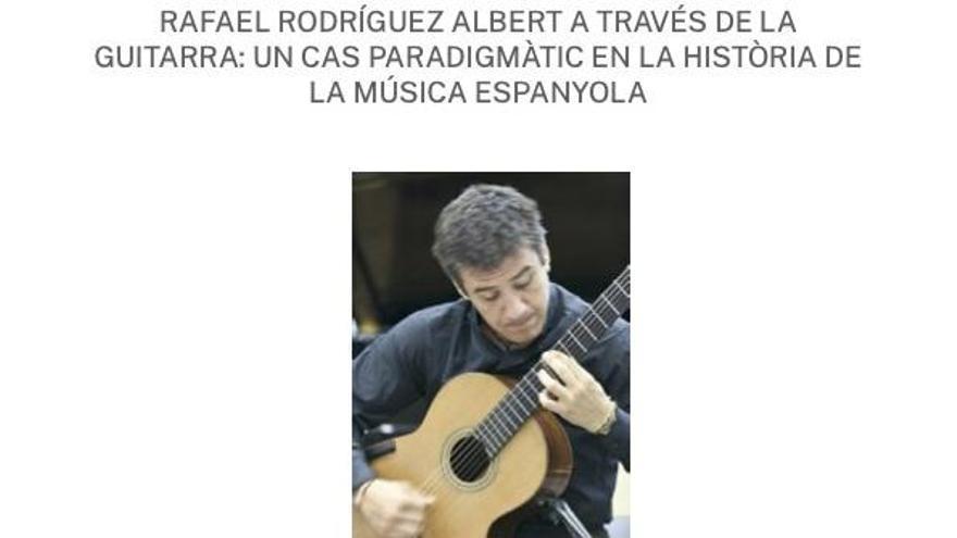 El IEVA organiza una conferencia-concierto sobre el guitarrista Rafael Rodríguez Albert