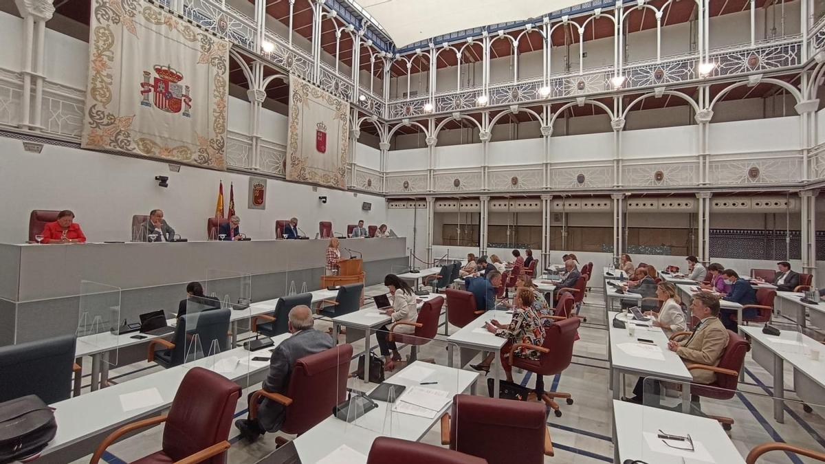 Sesión plenaria en la Asamblea Regional de Murcia