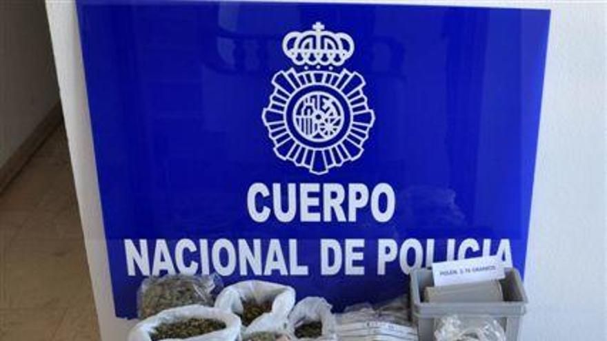 La droga incautada a los responsables del club de cannabis