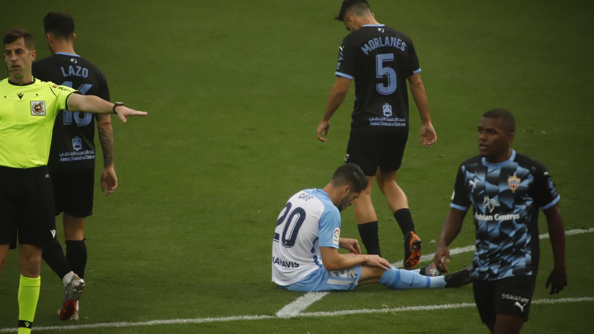 Partido de la Liga Smartbank entre el Málaga CF y el Almería