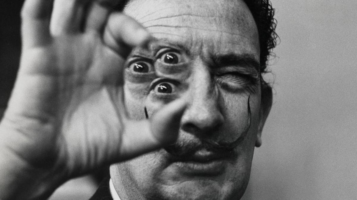Salvador Dalí, en una foto de Halsman.
