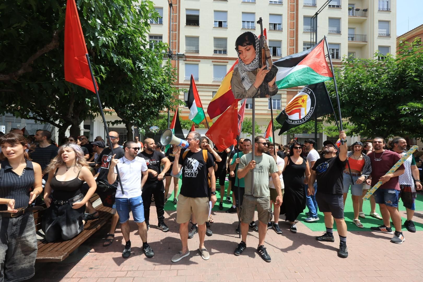 Manifestación a favor del pueblo palestino y la paz en Castellón