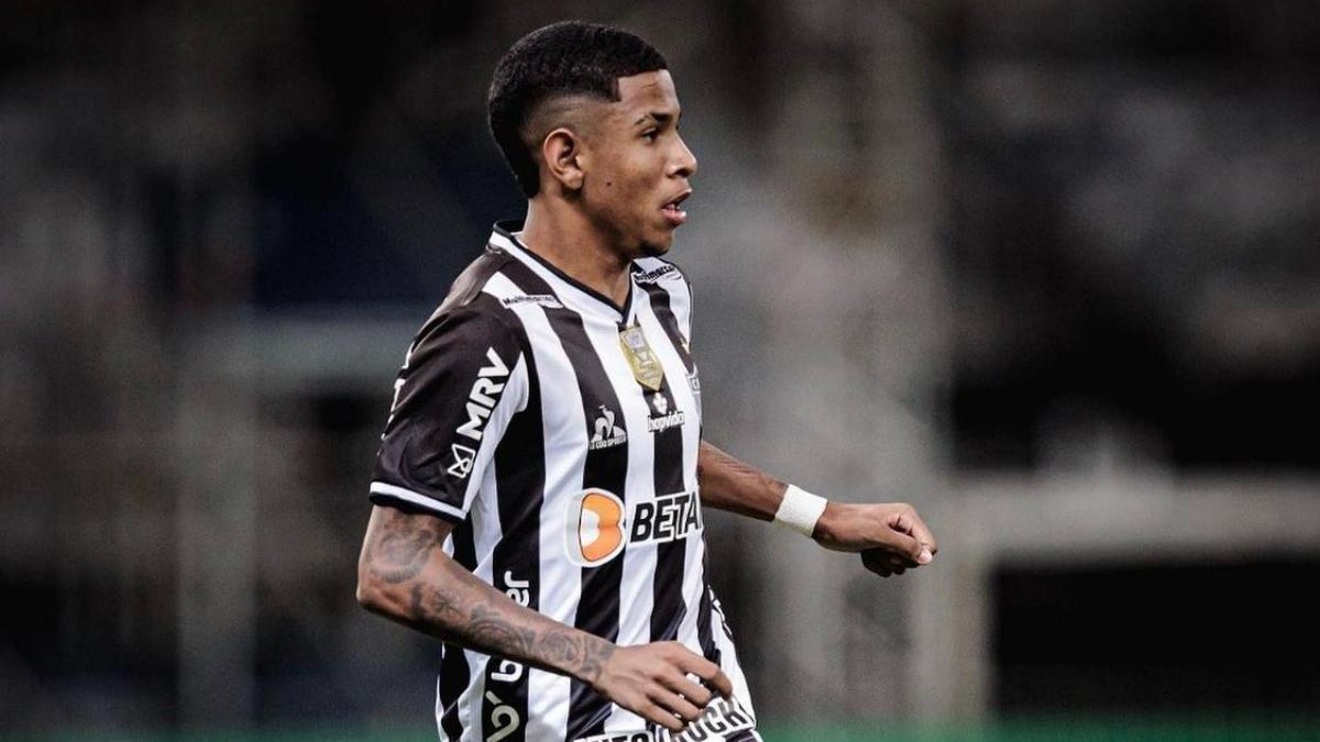 Savinho, con la camiseta del Atlético Mineiro