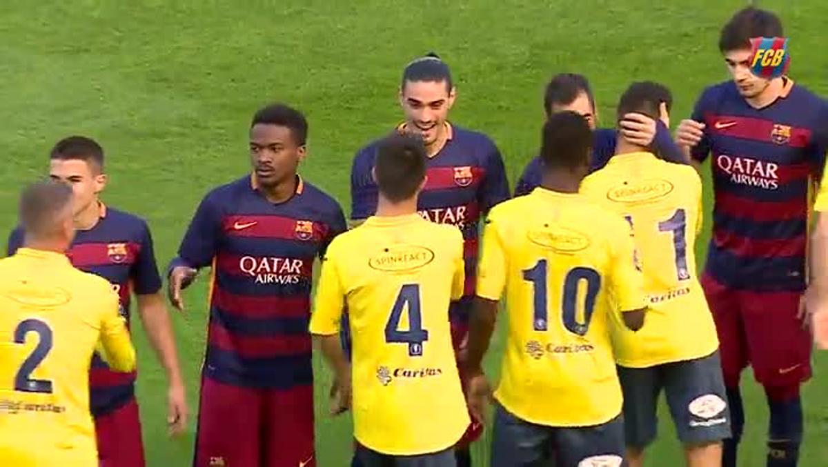 El Barça B vence al Olot