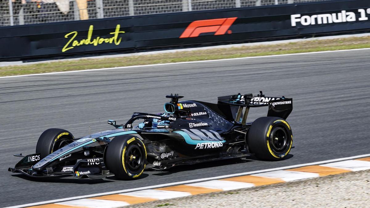 George Russell rodando en Zandvoort