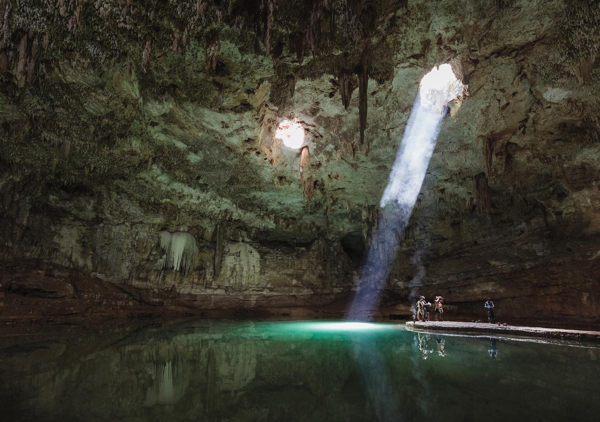 El cenote de Suytun crea un clima idóneo para grabar preciosos videos