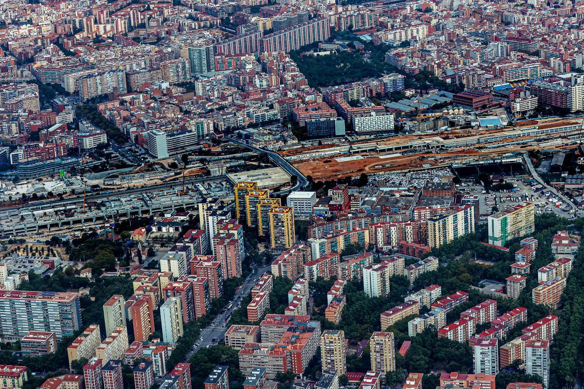 Las obras en Barcelona desde el aire