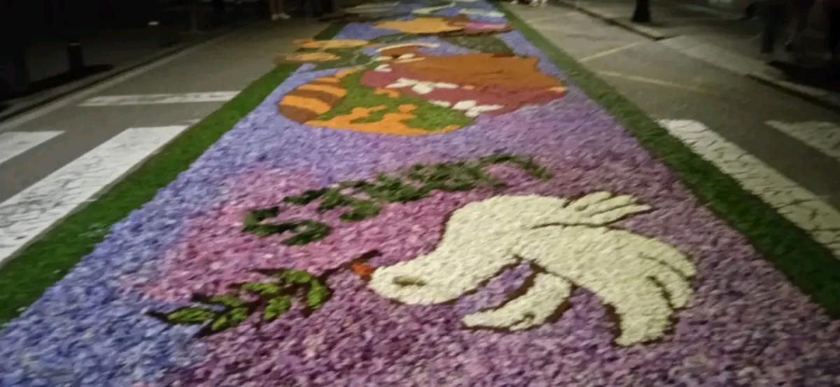 Las alfombras antes de ser destrozadas