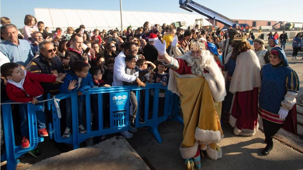 El Rey Melchor, en una anterior llegada al puerto.