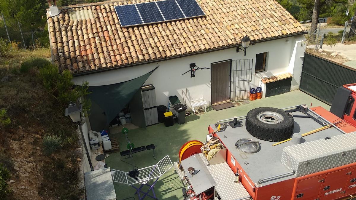 Instalaciones de los bomberos forestales en la Font Roja.