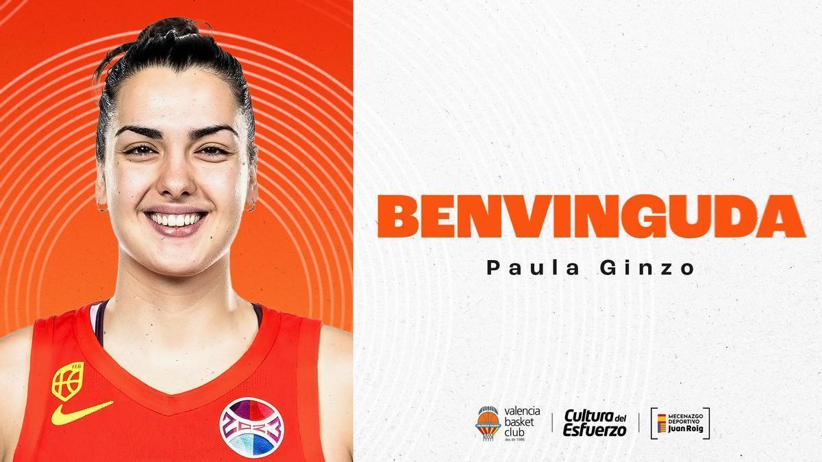 Paula Ginzo, nueva jugadora del Valencia Basket