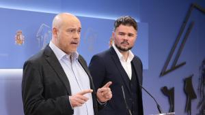 Los diputados de ERC Jordi Salvador y Gabriel Rufián en una imagen de archivo.