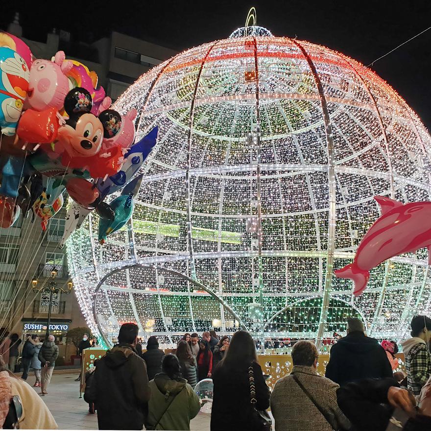 Las mejores imágenes del encendido de la Navidad en Vigo