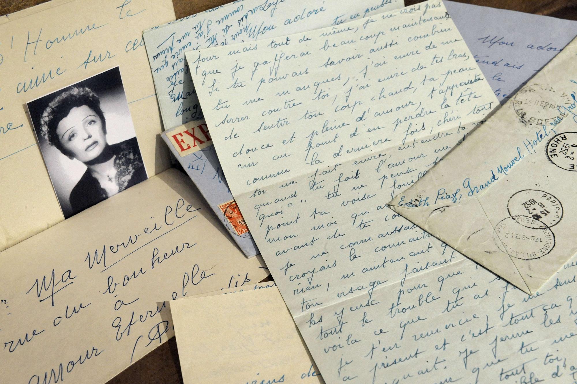 Cartas de amor de la cantante Edith Piaf.