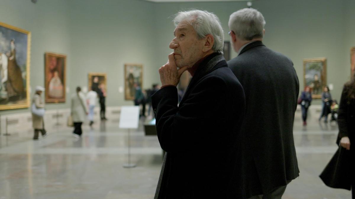 El actor José Sacristán durante una visita al Museo del Prado.