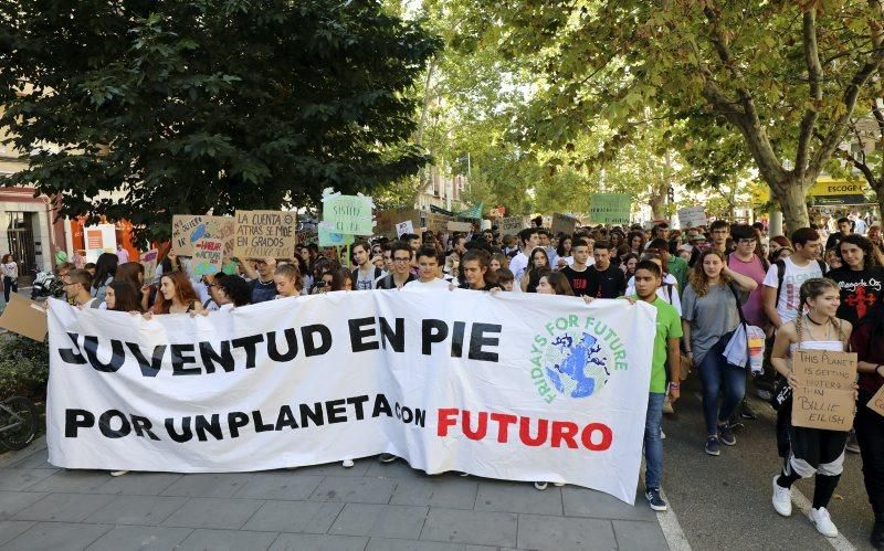 Manifestación por el clima en Zaragoza