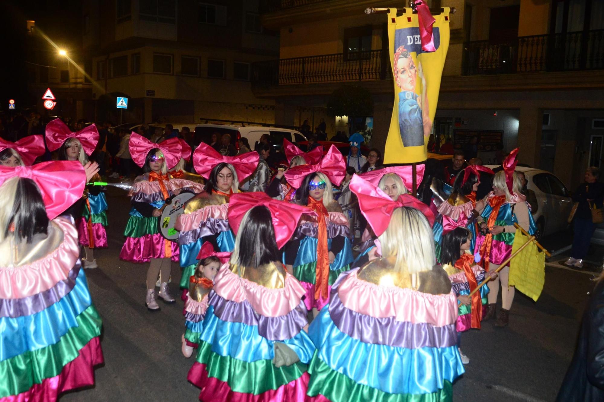 El Enterro da Sardiña nocturno en Moaña