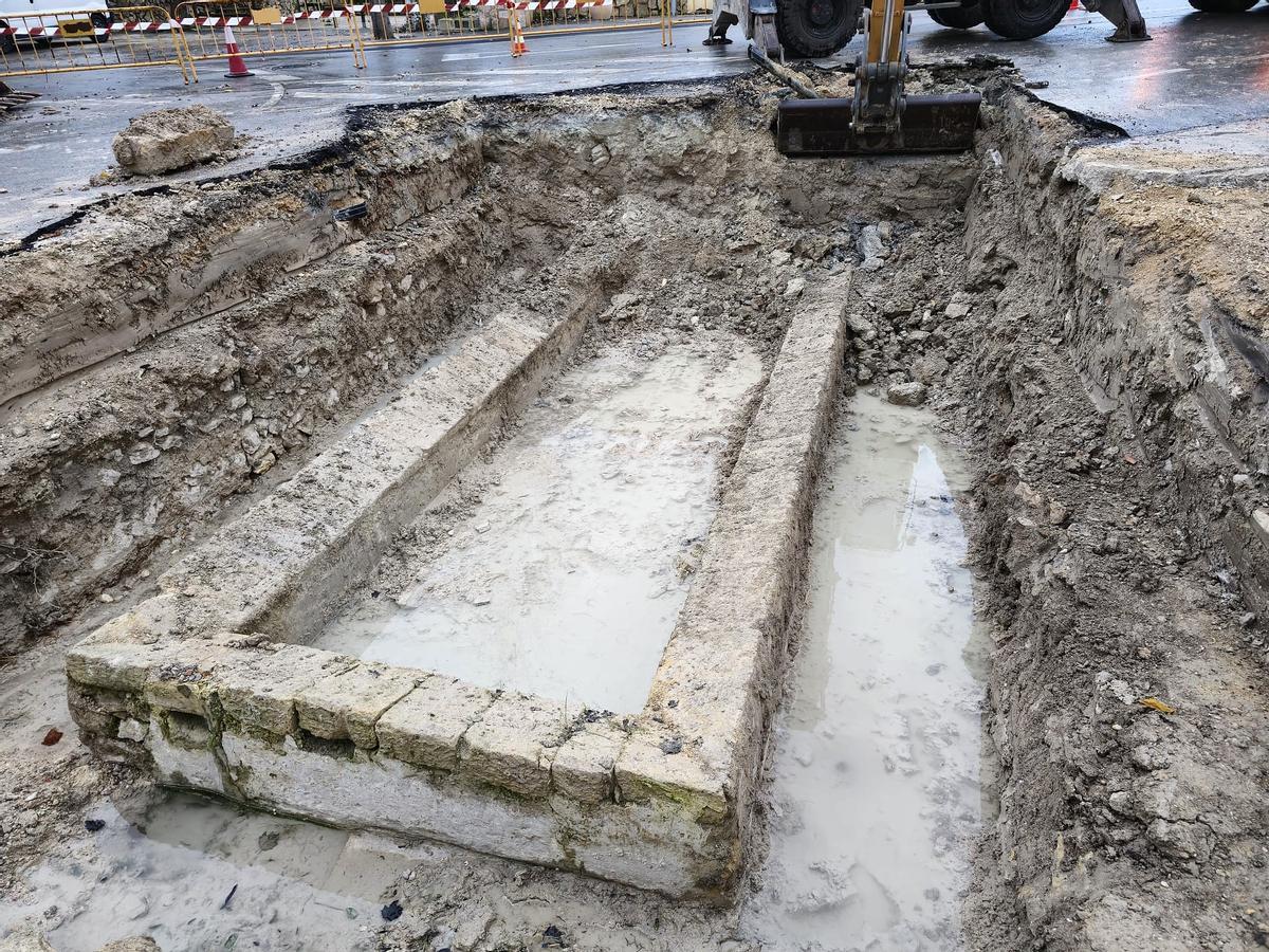Imagen de los trabajos para sacar a la luz este importante vestigio histórico