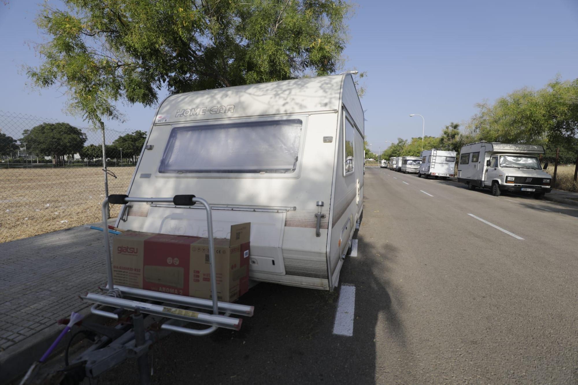 Las caravanas de Ciudad Jardín migran a Son Güells, en Palma