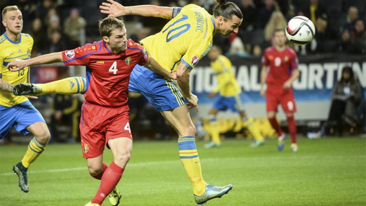 Ibrahimovic marcó ante Moldavia